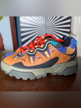 Converse Golf le Fleur Gianno Multicolor Low Top Sneakers Brown Blue Orange